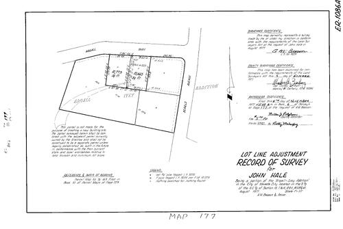 Click to see Record of Survey Book 6, pg. 177 (1977) of Nevada County Recorders Survey Maps Book 6