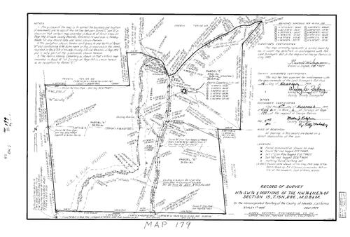 Click to see Record of Survey Book 6, pg. 179 (1977) of Nevada County Recorders Survey Maps Book 6