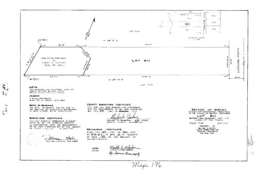 Click to see Record of Survey Book 6, pg. 186 (1977) of Nevada County Recorders Survey Maps Book 6