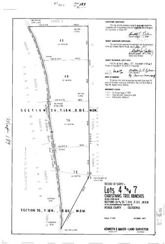 Click to see Record of Survey Book 6, pg. 189 (1977) of Nevada County Recorders Survey Maps Book 6
