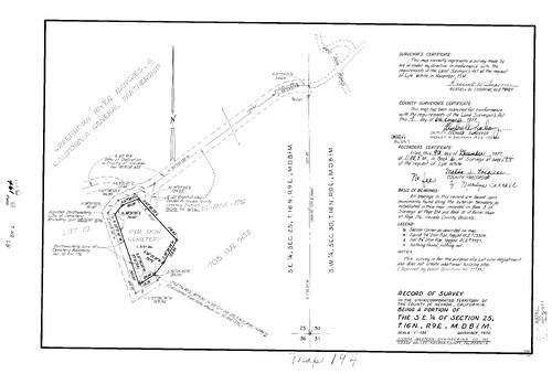 Click to see Record of Survey Book 6, pg. 194 (1977) of Nevada County Recorders Survey Maps Book 6