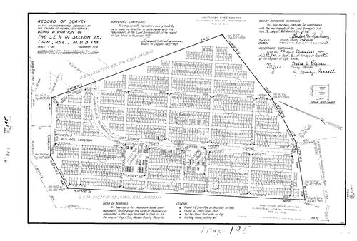 Click to see Record of Survey Book 6, pg. 195 (1977) of Nevada County Recorders Survey Maps Book 6