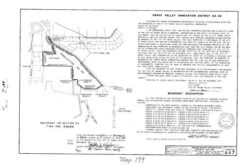 Click to see Record of Survey Book 6, pg. 199 (1977) of Nevada County Recorders Survey Maps Book 6