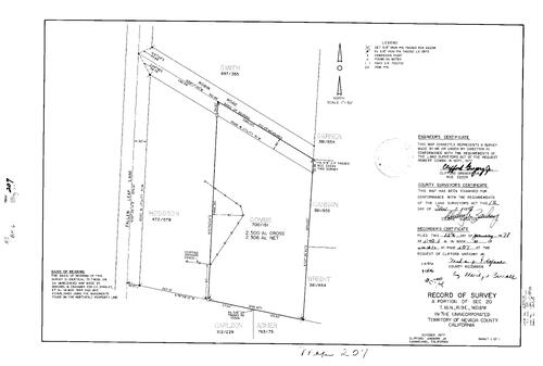 Click to see Record of Survey Book 6, pg. 207 (1978) of Nevada County Recorders Survey Maps Book 6