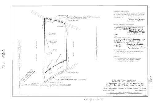 Click to see Record of Survey Book 6, pg. 210 (1978) of Nevada County Recorders Survey Maps Book 6