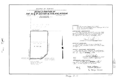 Click to see Record of Survey Book 6, pg. 211 (1978) of Nevada County Recorders Survey Maps Book 6