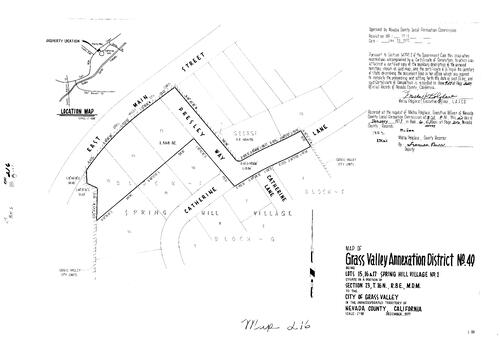 Click to see Record of Survey Book 6, pg. 216 (1978) of Nevada County Recorders Survey Maps Book 6