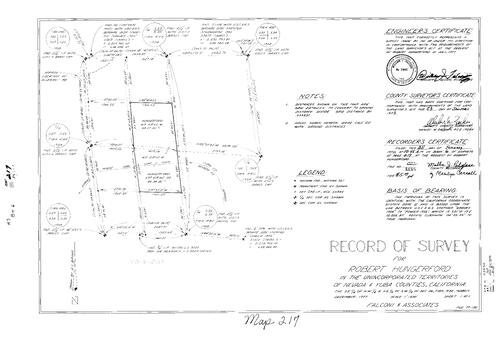 Click to see Record of Survey Book 6, pg. 217 (1978) of Nevada County Recorders Survey Maps Book 6