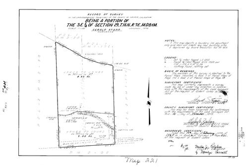 Click to see Record of Survey Book 6, pg. 221 (1978) of Nevada County Recorders Survey Maps Book 6