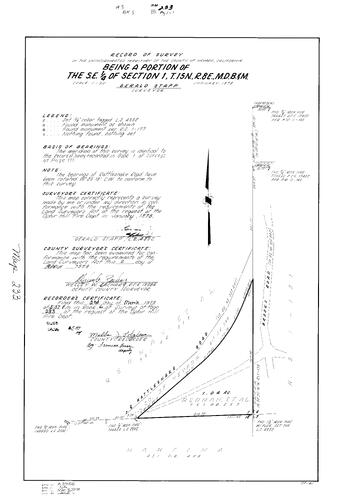 Click to see Record of Survey Book 6, pg. 233 (1978) of Nevada County Recorders Survey Maps Book 6