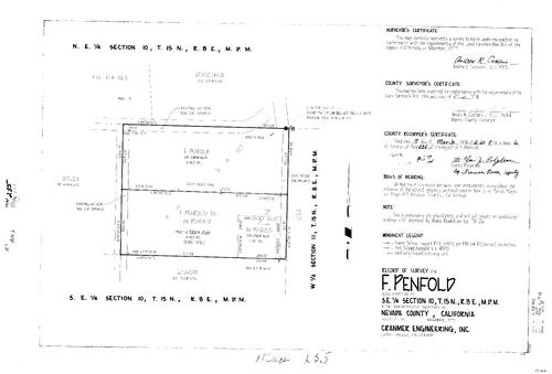 Click to see Record of Survey Book 6, pg. 235 (1978) of Nevada County Recorders Survey Maps Book 6