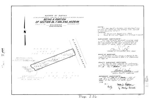 Click to see Record of Survey Book 6, pg. 236 (1978) of Nevada County Recorders Survey Maps Book 6