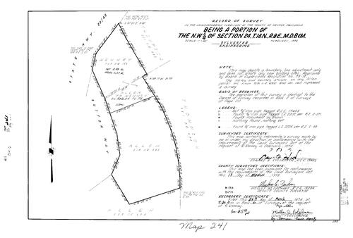 Click to see Record of Survey Book 6, pg. 241 (1978) of Nevada County Recorders Survey Maps Book 6