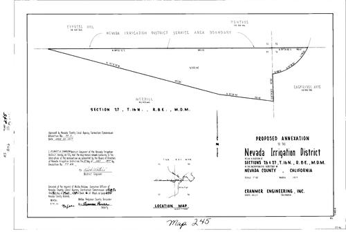Click to see Record of Survey Book 6, pg. 245 (1978) of Nevada County Recorders Survey Maps Book 6
