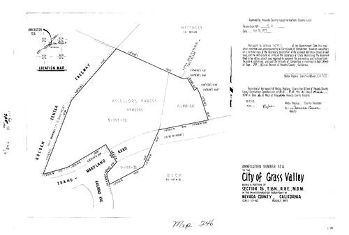 Click to see Record of Survey Book 6, pg. 246 (1978) of Nevada County Recorders Survey Maps Book 6