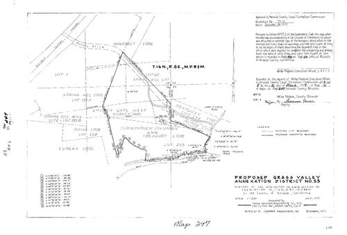 Click to see Record of Survey Book 6, pg. 247 (1978) of Nevada County Recorders Survey Maps Book 6