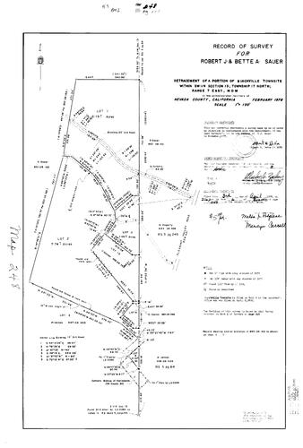 Click to see Record of Survey Book 6, pg. 248 (1978) of Nevada County Recorders Survey Maps Book 6