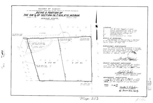 Click to see Record of Survey Book 6, pg. 253 (1978) of Nevada County Recorders Survey Maps Book 6