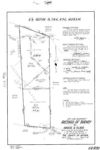 Click to see Record of Survey Book 6, pg. 255 (1978) of Nevada County Recorders Survey Maps Book 6
