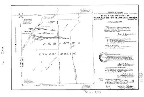Click to see Record of Survey Book 6, pg. 259 (1978) of Nevada County Recorders Survey Maps Book 6
