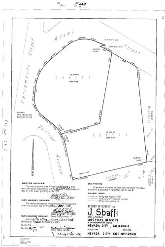 Click to see Record of Survey Book 6, pg. 263 (1978) of Nevada County Recorders Survey Maps Book 6