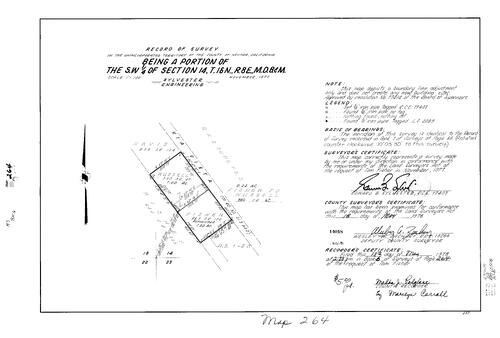 Click to see Record of Survey Book 6, pg. 264 (1978) of Nevada County Recorders Survey Maps Book 6