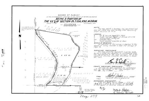 Click to see Record of Survey Book 6, pg. 279 (1978) of Nevada County Recorders Survey Maps Book 6