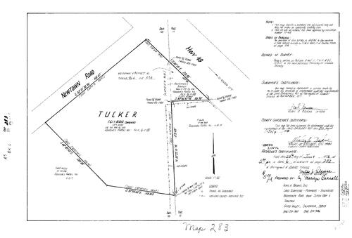 Click to see Record of Survey Book 6, pg. 283 (1978) of Nevada County Recorders Survey Maps Book 6