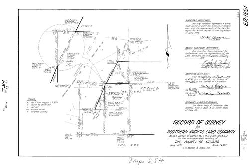Click to see Record of Survey Book 6, pg. 284 (1978) of Nevada County Recorders Survey Maps Book 6