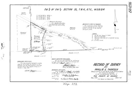 Click to see Record of Survey Book 6, pg. 293 (1978) of Nevada County Recorders Survey Maps Book 6