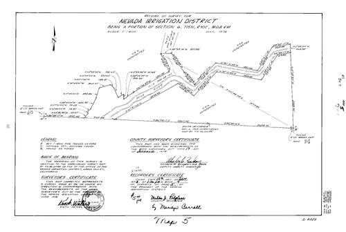 Click to see Record of Survey Book 7, pg. 5 (1978) of Nevada County Recorders Survey Maps Book 7