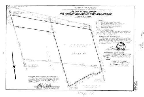 Click to see Record of Survey Book 7, pg. 12 (1978) of Nevada County Recorders Survey Maps Book 7