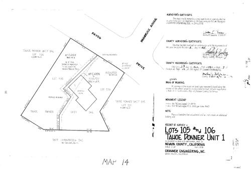 Click to see Record of Survey Book 7, pg. 14 (1978) of Nevada County Recorders Survey Maps Book 7