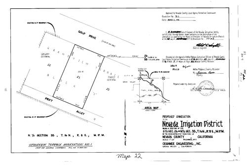 Click to see Record of Survey Book 7, pg. 22 (1978) of Nevada County Recorders Survey Maps Book 7