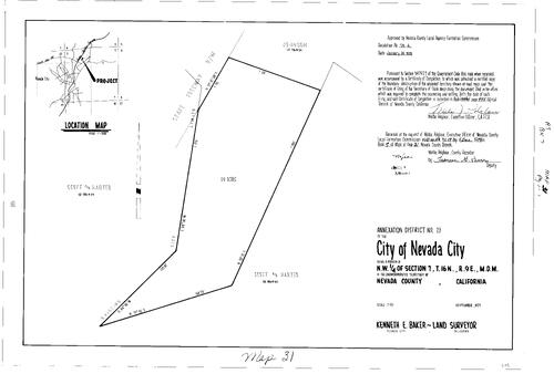 Click to see Record of Survey Book 7, pg. 31 (1978) of Nevada County Recorders Survey Maps Book 7