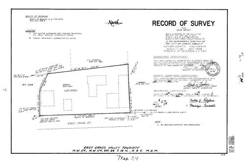 Click to see Record of Survey Book 7, pg. 34 (1978) of Nevada County Recorders Survey Maps Book 7