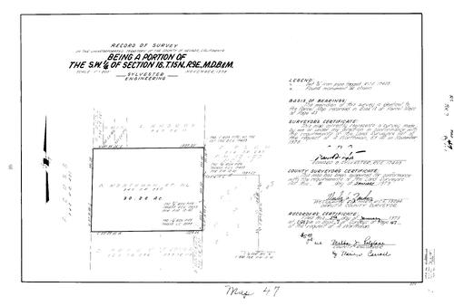 Click to see Record of Survey Book 7, pg. 47 (1979) of Nevada County Recorders Survey Maps Book 7