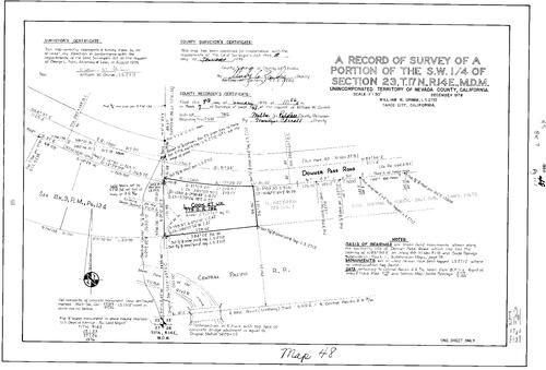 Click to see Record of Survey Book 7, pg. 48 (1979) of Nevada County Recorders Survey Maps Book 7