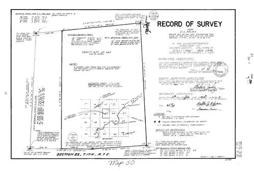 Click to see Record of Survey Book 7, pg. 50 (1979) of Nevada County Recorders Survey Maps Book 7