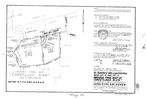 Click to see Record of Survey Book 7, pg. 56 (1979) of Nevada County Recorders Survey Maps Book 7