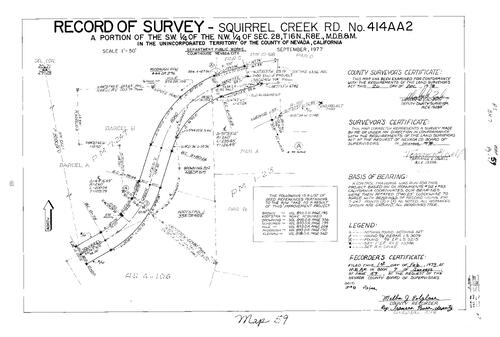 Click to see Record of Survey Book 7, pg. 59 (1979) of Nevada County Recorders Survey Maps Book 7