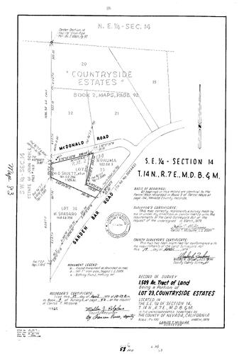 Click to see Record of Survey Book 7, pg. 83 (1979) of Nevada County Recorders Survey Maps Book 7