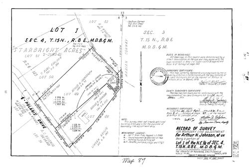 Click to see Record of Survey Book 7, pg. 87 (1979) of Nevada County Recorders Survey Maps Book 7