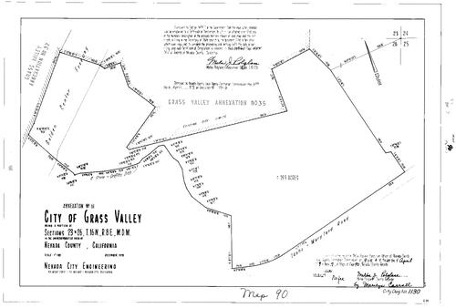 Click to see Record of Survey Book 7, pg. 90 (1979) of Nevada County Recorders Survey Maps Book 7