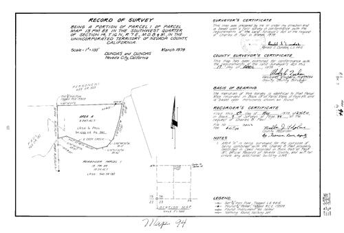 Click to see Record of Survey Book 7, pg. 94 (1979) of Nevada County Recorders Survey Maps Book 7