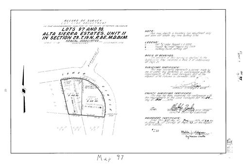 Click to see Record of Survey Book 7, pg. 97 (1979) of Nevada County Recorders Survey Maps Book 7