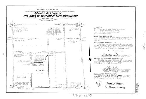 Click to see Record of Survey Book 7, pg. 100 (1979) of Nevada County Recorders Survey Maps Book 7