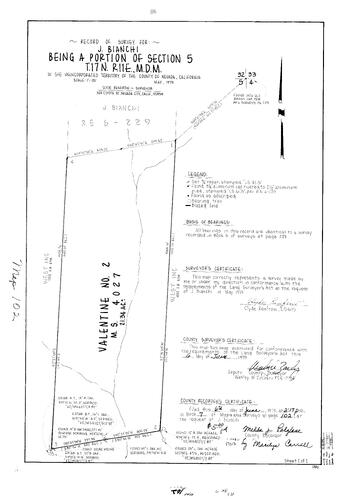 Click to see Record of Survey Book 7, pg. 102 (1979) of Nevada County Recorders Survey Maps Book 7