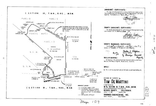 Click to see Record of Survey Book 7, pg. 109 (1979) of Nevada County Recorders Survey Maps Book 7