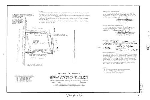 Click to see Record of Survey Book 7, pg. 112 (1979) of Nevada County Recorders Survey Maps Book 7